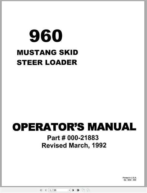 how to tilt cab on mustang 960 skid steer|960 skid steer manual.